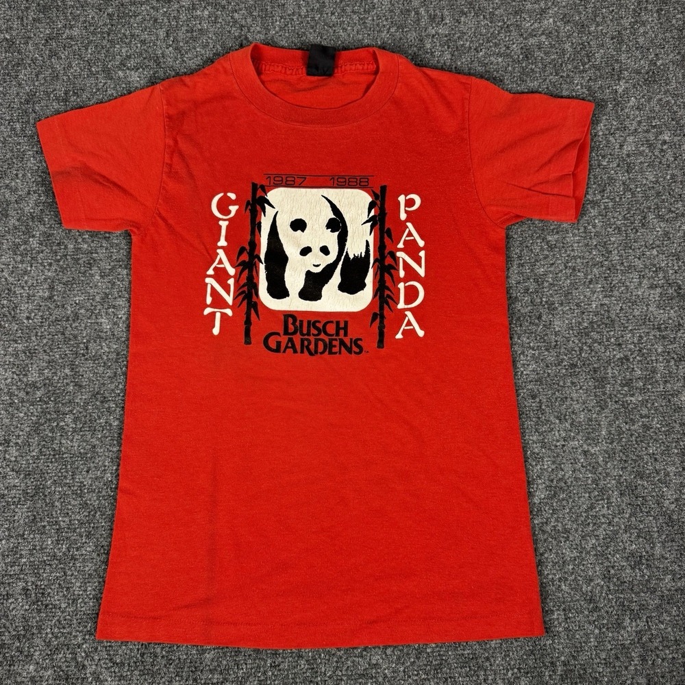 Vintage Giant Panda Busch Gardens 80s T-Shirt Size USA Nature Tee